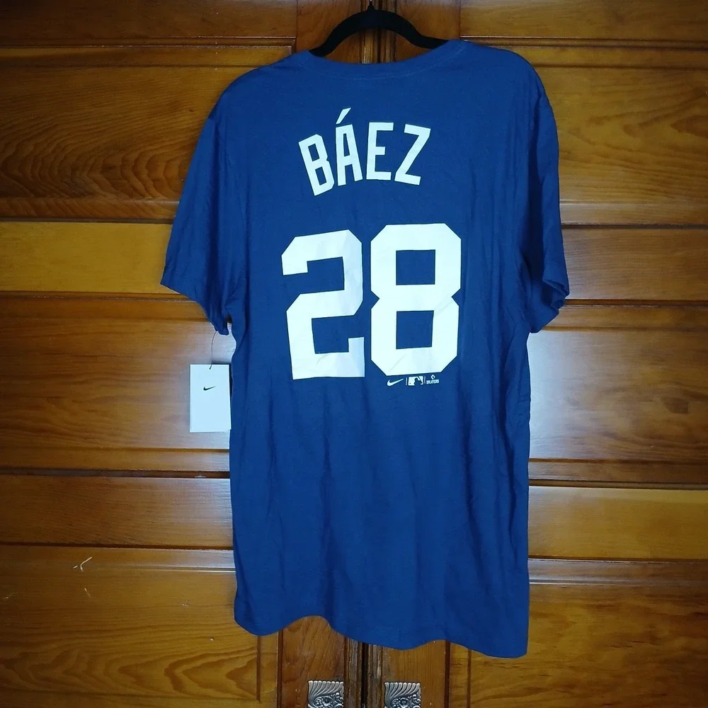 NWT Nike Detroit Tigers Javier Baez T Shirt Old English‎ 